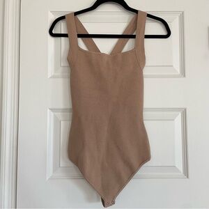 Abercrombie & Fitch Criss Cross Back Brown Tank Top Bodysuit